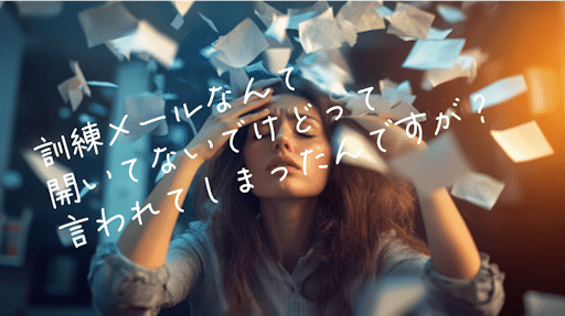 訓練メールなんて開いてないけどって言われてしまったんですが?