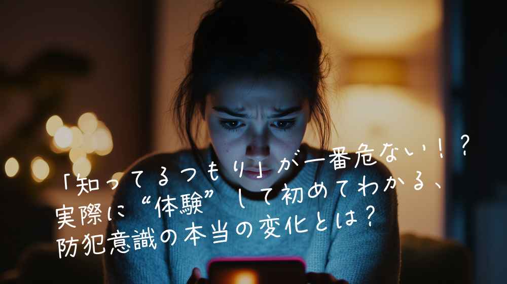 🔐「知ってるつもり」が一番危ない！？実際に“体験”して初めてわかる、防犯意識の本当の変化とは？