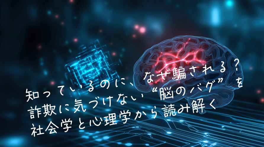 知っているのに、なぜ騙される？―詐欺に気づけない“脳のバグ”を社会学と心理学から読み解く