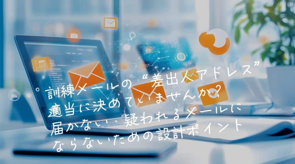 訓練メールの“差出人アドレス”、適当に決めていませんか？届かない・疑われるメールにならないための設計ポイント