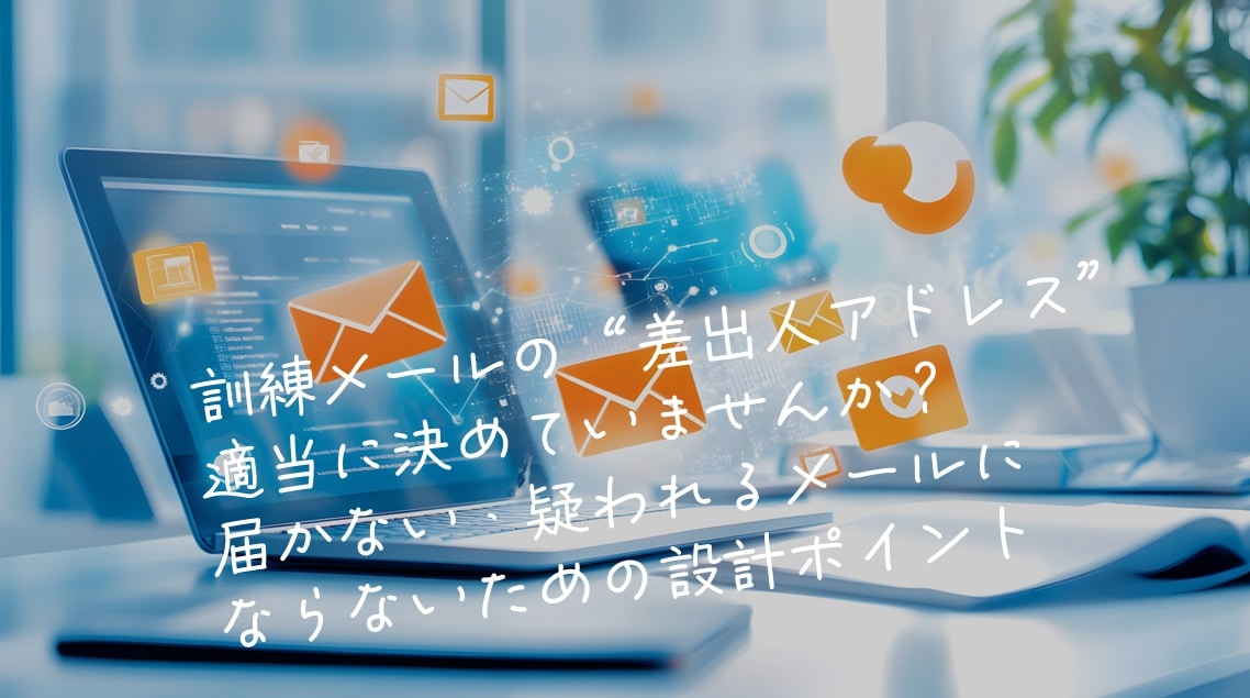 訓練メールの“差出人アドレス”、適当に決めていませんか？  届かない・疑われるメールにならないための設計ポイント