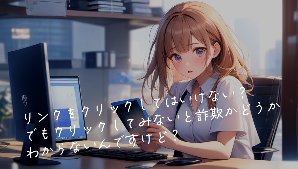 🔗リンクをクリックしてはいけない？でもクリックしてみないと詐欺かどうかわからないんですけど？