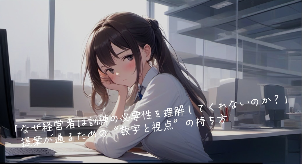 「なぜ経営者は訓練の必要性を理解してくれないのか?」 提案が通るための“数字と視点”の持ち方