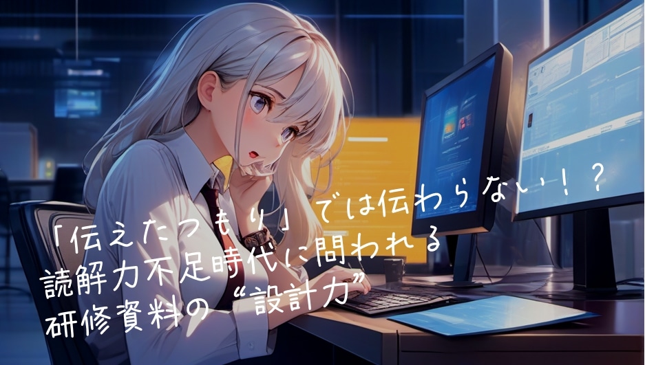 「伝えたつもり」では伝わらない!?読解力不足時代に問われる研修資料の“設計力”