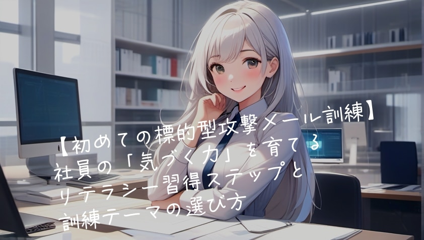 【初めての標的型攻撃メール訓練】社員の「気づく力」を育てるリテラシー習得ステップと訓練テーマの選び方