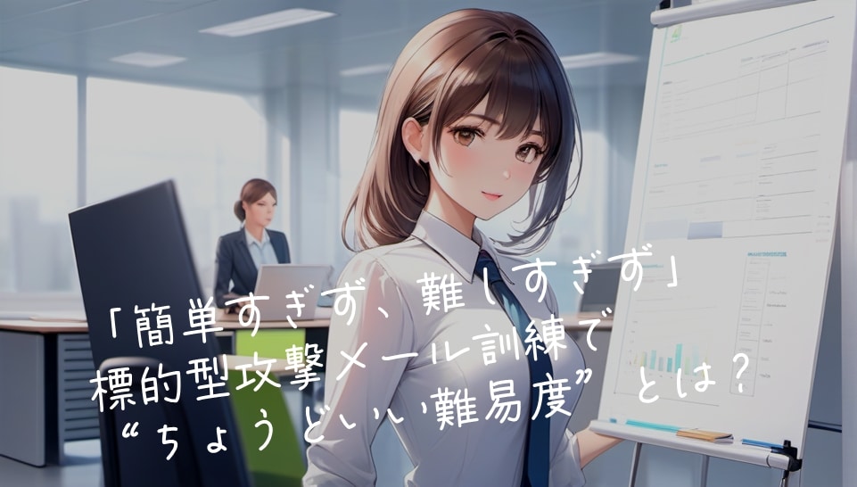 「簡単すぎず、難しすぎず」──標的型攻撃メール訓練で“ちょうどいい難易度”とは？