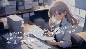 「自分はクリックしていない」と言われたら？—訓練メールのクリックログと本人の言い分が食い違う理由とは？