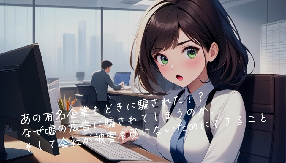 あの有名企業もどきに騙された!?なぜ嘘の広告に騙されてしまうのか、そして会社が被害を受けないためにできること