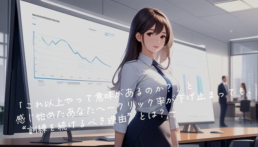 🌀「これ以上やって意味があるのか？」と感じ始めたあなたへ～クリック率が下げ止まっても、“訓練を続けるべき理由”とは？～