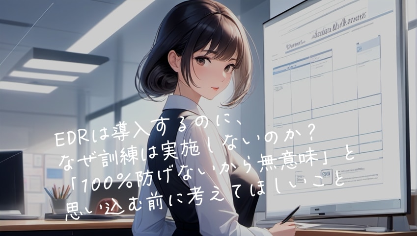EDRは導入するのに、なぜ訓練は実施しないのか?─「100%防げないから無意味」と思い込む前に考えてほしいこと