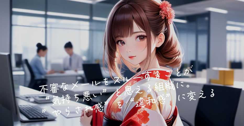 不審なメールをスルーすることが“気持ち悪い”と思える組織に。― ”やらされ感”を“違和感”に変える