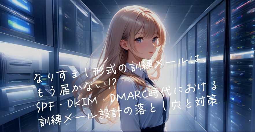 なりすまし形式の訓練メールは、もう届かない!?ーSPF・DKIM・DMARC時代における訓練メール設計の落とし穴と対策