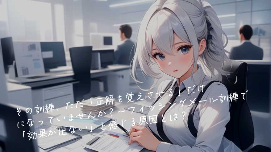 🎯 その訓練、ただ「正解を覚えさせる」だけになっていませんか？～フィッシングメール訓練で「効果が出ない」と感じる原因とは？