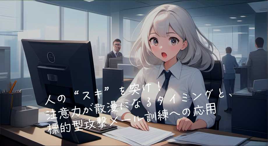 🧠人の“スキ”を突け！ー注意力が散漫になるタイミングと、標的型攻撃メール訓練への応用