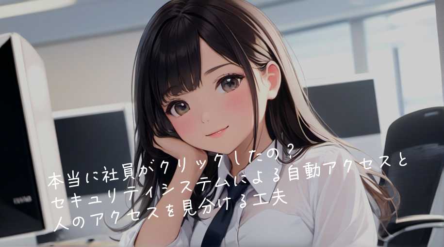 本当に社員がクリックしたの？～セキュリティシステムによる自動アクセスと人のアクセスを見分ける工夫