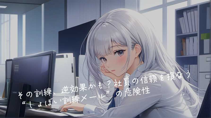 その訓練、逆効果かも？社員の信頼を損なう“しょぼい訓練メール”の危険性