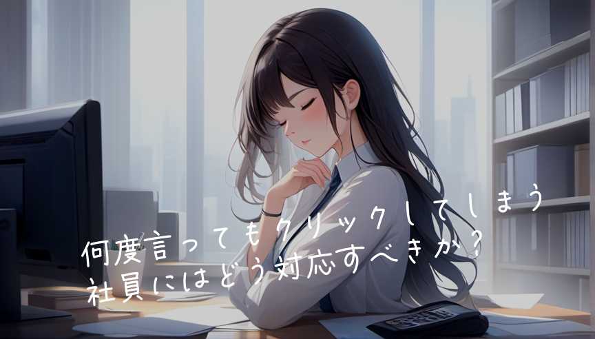 何度言ってもクリックしてしまう社員にはどう対応すべきか?