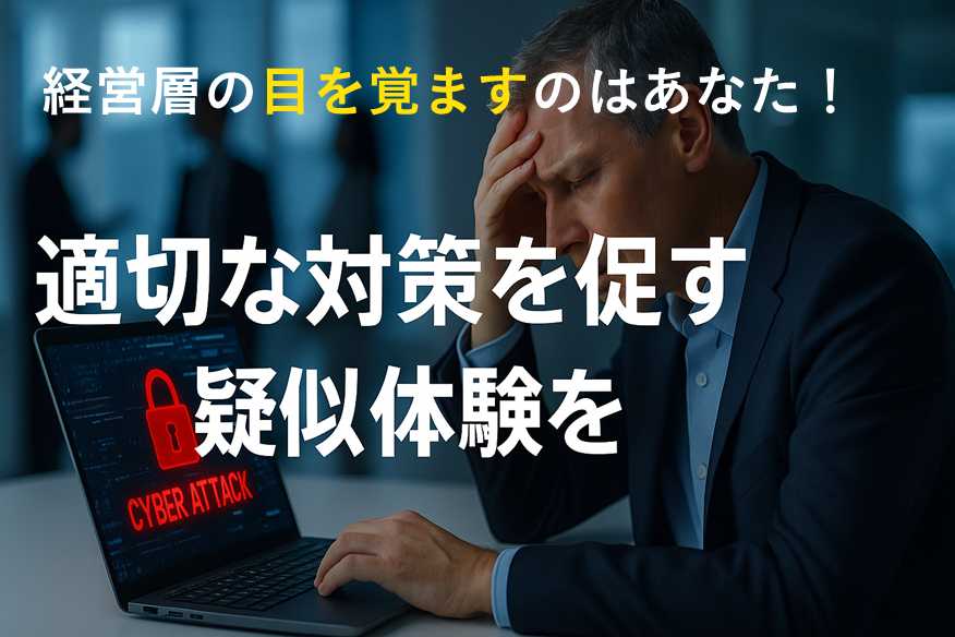 経営層の目を覚ますのはあなた！適切な対策を促す疑似体験を