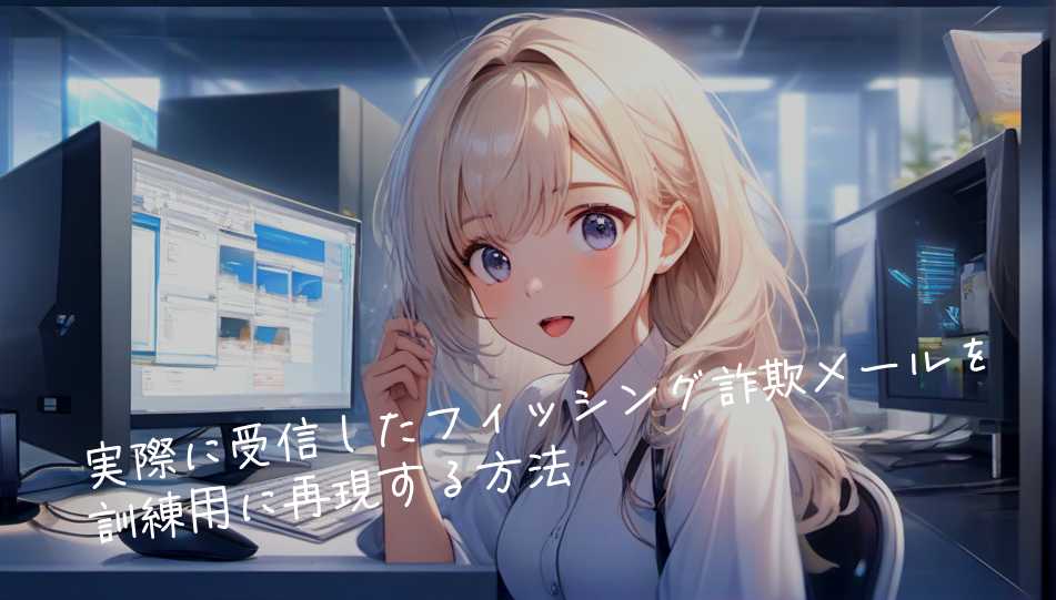 実際に受信したフィッシング詐欺メールを訓練用に再現する方法