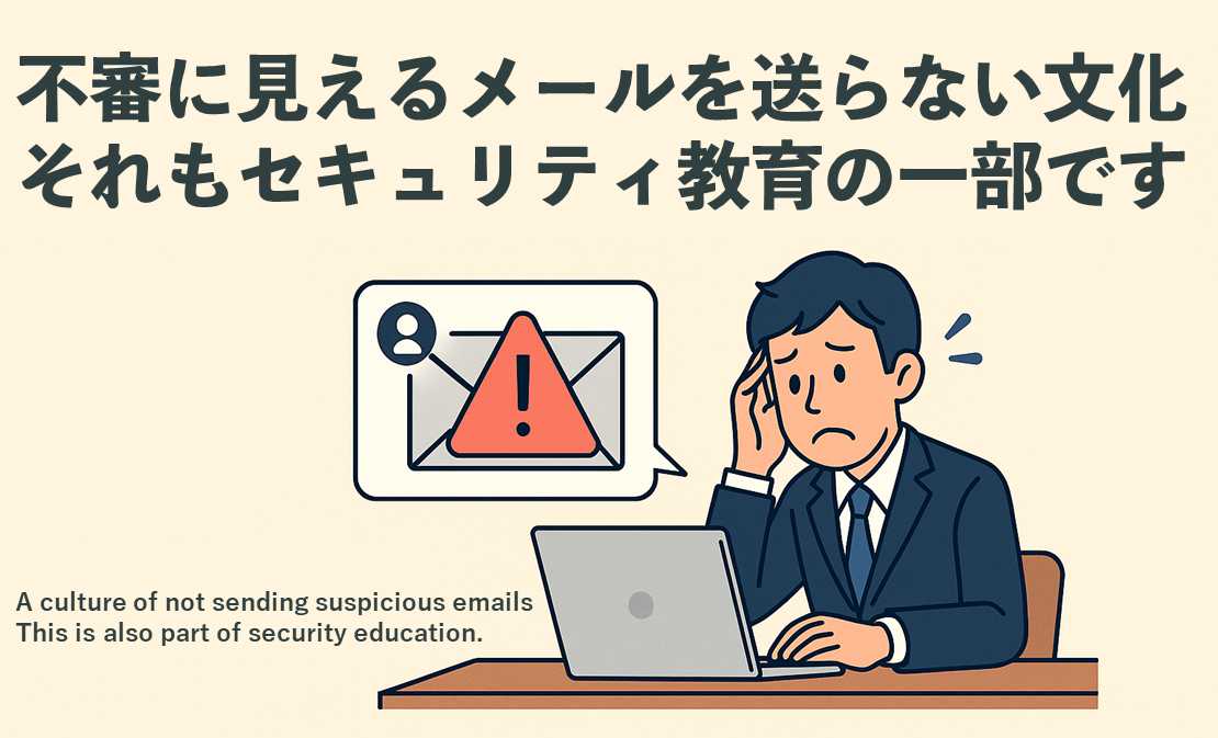 不審なメールを送らない文化もセキュリティ教育の一部です